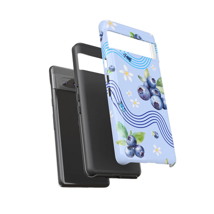 Blue F1 Williams and Blueberries Phone Case, Trendy F1 Gift, Formula 1 Gift, Cute Fruit F1 Phone Case, Unique Phone Case