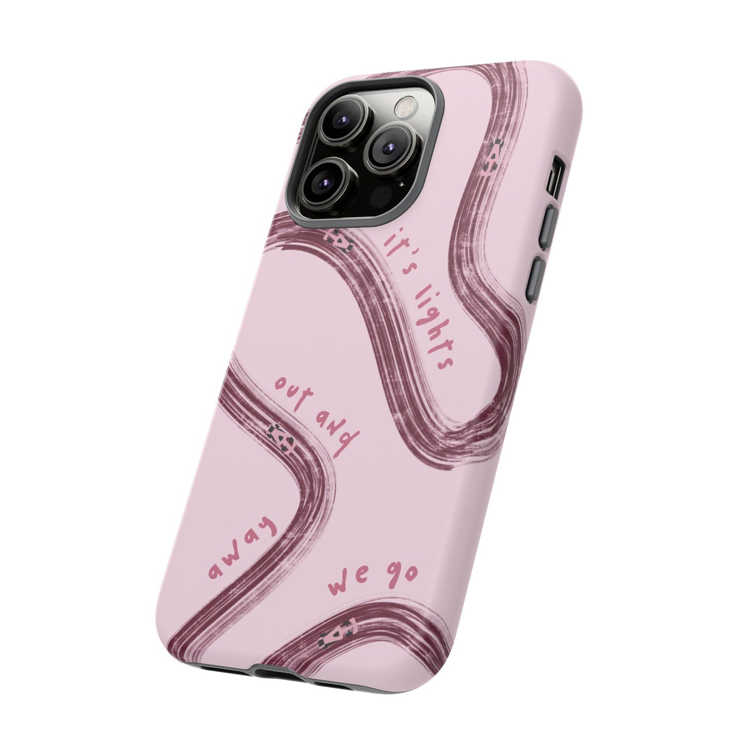 Pink Lights Out F1 Phone Case Design, Trendy F1 Gift, Formula 1 Gift, Cute F1 Phone Case, Unique Formula One Phone Case