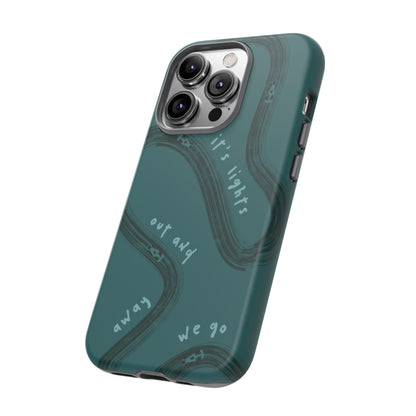 Teal Lights Out F1 Phone Case Design, Trendy F1 Gift, Formula 1 Gift, Cute F1 Phone Case, Unique Formula One Phone Case