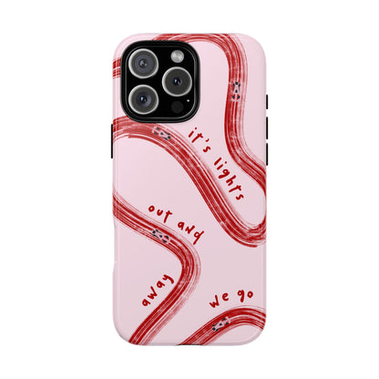Pink and Red Lights Out F1 Phone Case Design, Trendy F1 Gift, Formula 1 Gift, Cute F1 Phone Case, Unique Formula One Phone Case