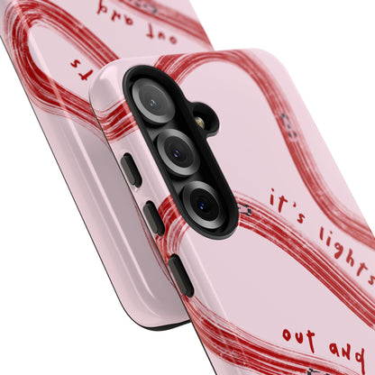 Pink and Red Lights Out F1 Phone Case Design, Trendy F1 Gift, Formula 1 Gift, Cute F1 Phone Case, Unique Formula One Phone Case