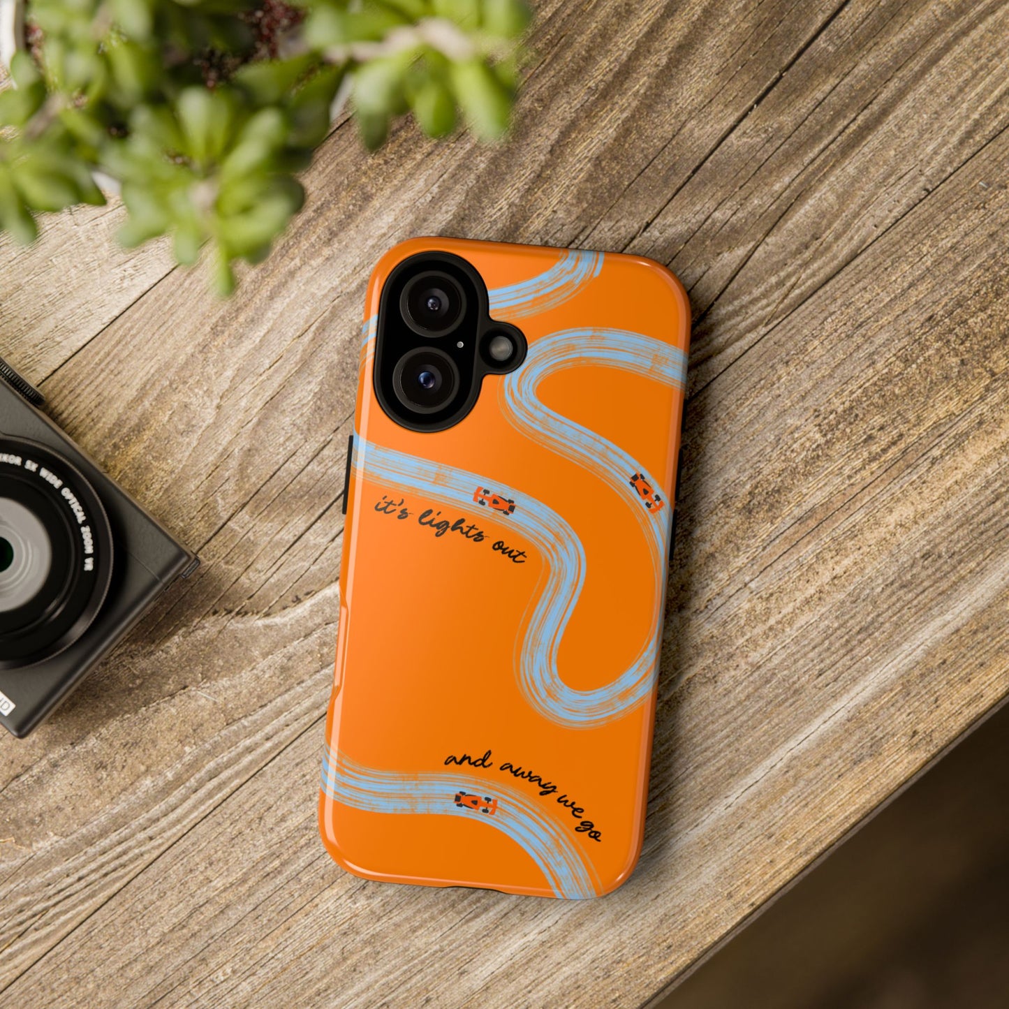 F1 Phone Case McLaren Painted "its lights out and away we go", Trendy F1 Gift, Formula 1 Gift, Cute F1 Phone Case, Phone Case