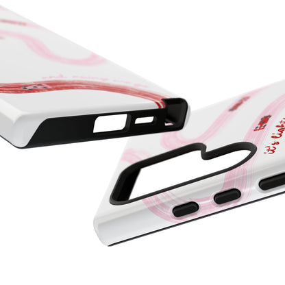 F1 Phone Case Pink and Red Painted "its lights out and away we go", Trendy F1 Gift, Formula 1 Gift, Cute F1 Phone Case, Unique Phone Case