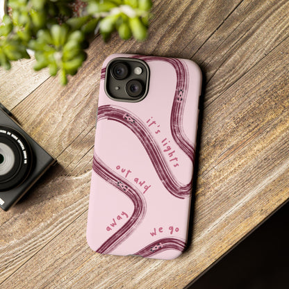 Pink Lights Out F1 Phone Case Design, Trendy F1 Gift, Formula 1 Gift, Cute F1 Phone Case, Unique Formula One Phone Case