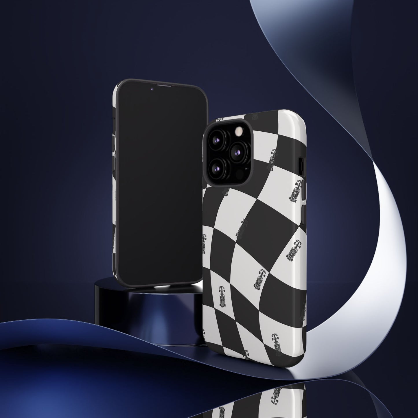 F1 Phone Case Black and White Checkered Design, Trendy F1 Gift, Formula 1 Gift, Cute F1 Phone Case, Unique Formula One Phone Case