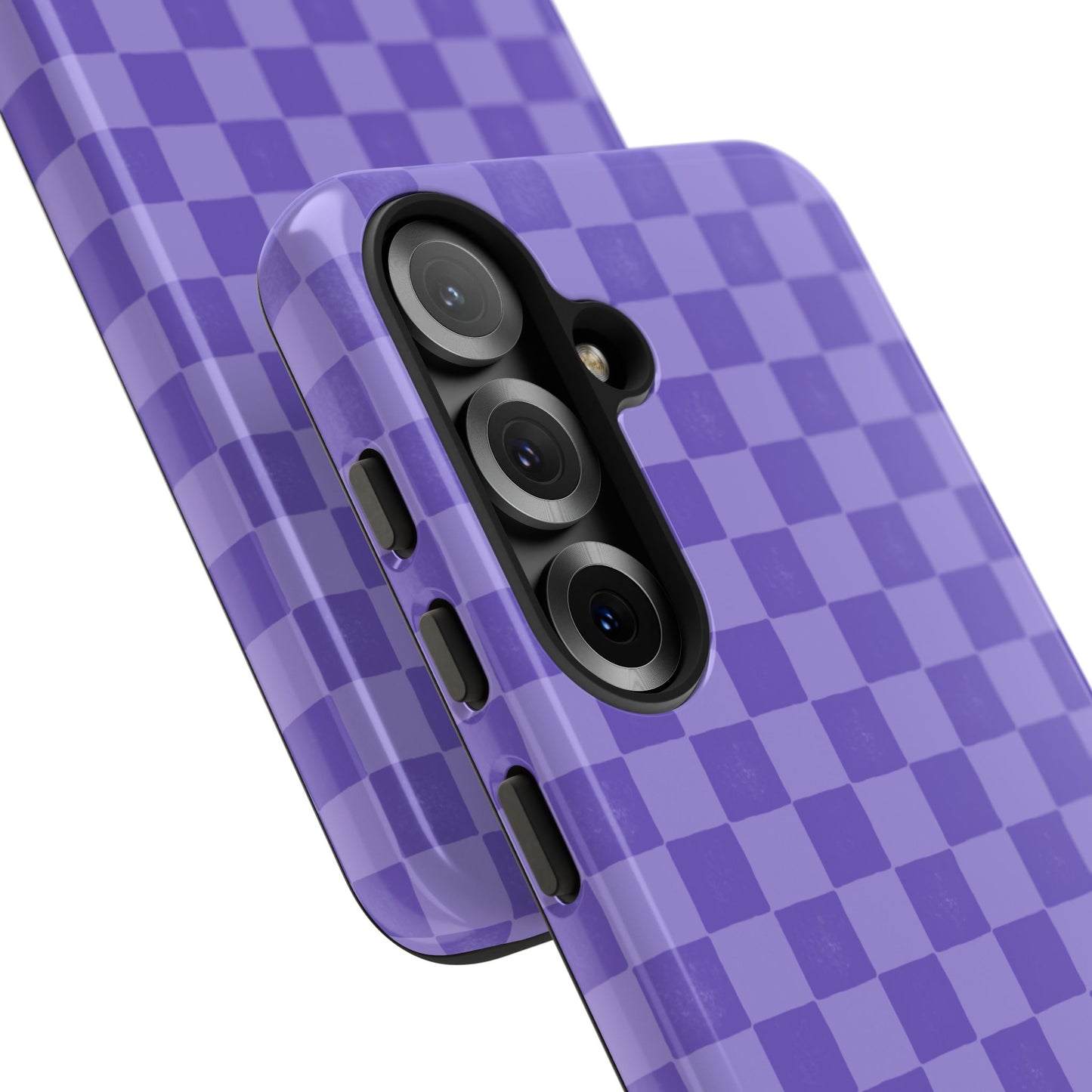 Simply Lovely Purple Checkered F1 Phone Case Design, Trendy F1 Gift, Formula 1 Gift, Cute F1 Phone Case