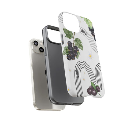 F1 Cadillac and Black Currants Phone Case, Trendy F1 Gift, Formula 1 Gift, Cute Fruit F1 Phone Case, Unique Phone Case
