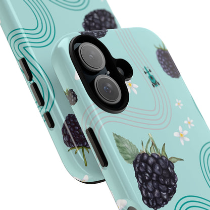 Teal F1 Mercedes and Blackberries Phone Case , Trendy F1 Gift, Formula 1 Gift, Cute Fruit F1 Phone Case, Unique Phone Case