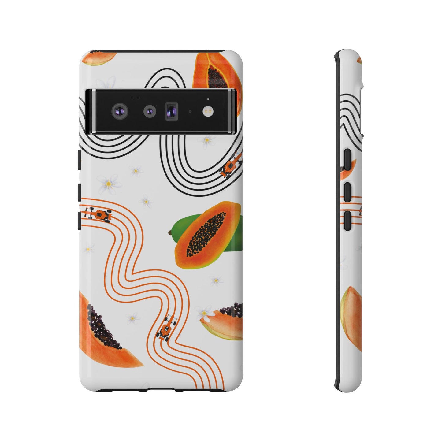 F1 McLaren and Papaya Phone Case , Trendy F1 Gift, Formula 1 Gift, Cute Fruit F1 Phone Case, Unique Phone Case