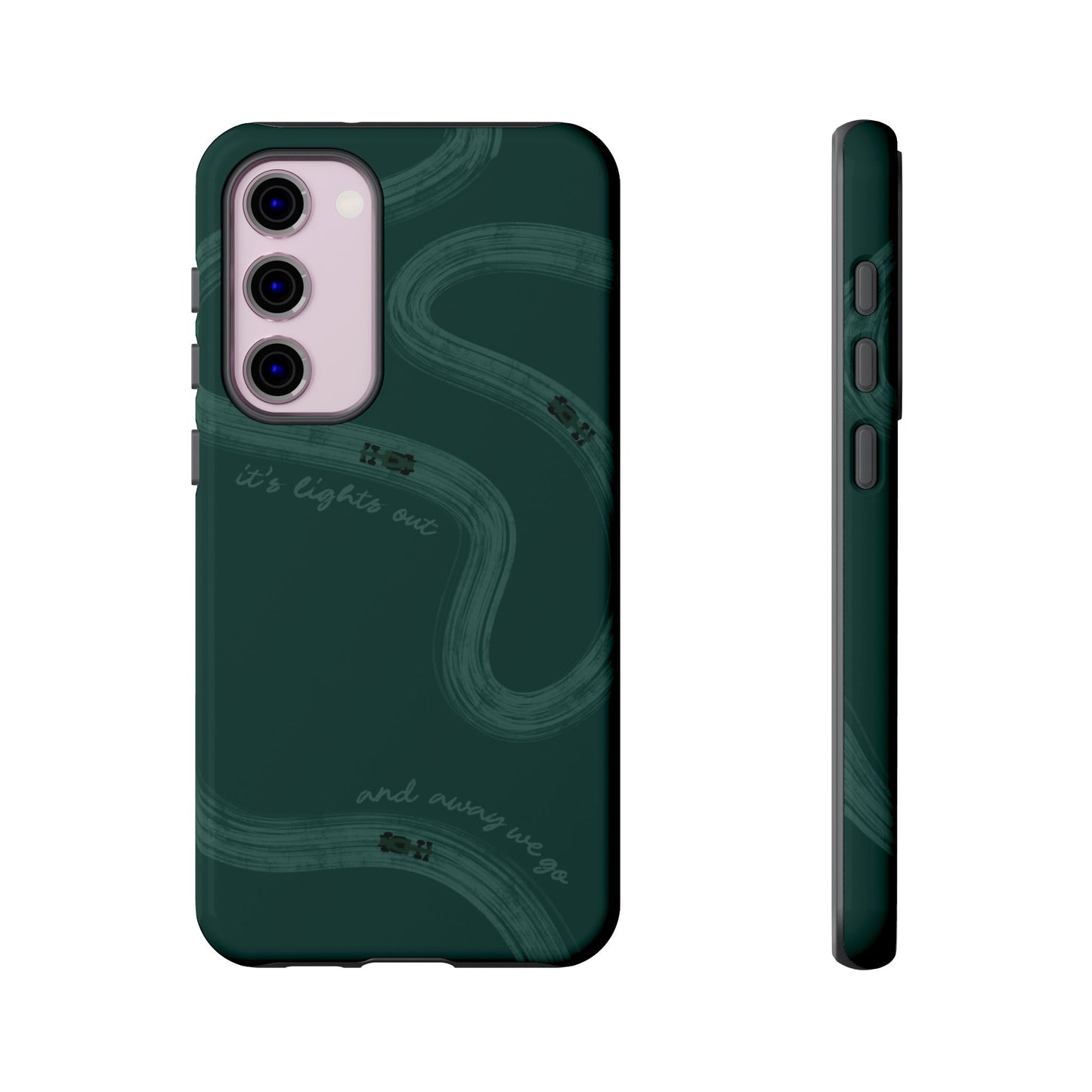 F1 Phone Case Monochrome Green Painted "its lights out and away we go", Trendy F1 Gift, Formula 1 Gift, Cute F1 Phone Case, Phone Case