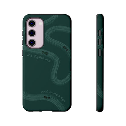 F1 Phone Case Monochrome Green Painted "its lights out and away we go", Trendy F1 Gift, Formula 1 Gift, Cute F1 Phone Case, Phone Case