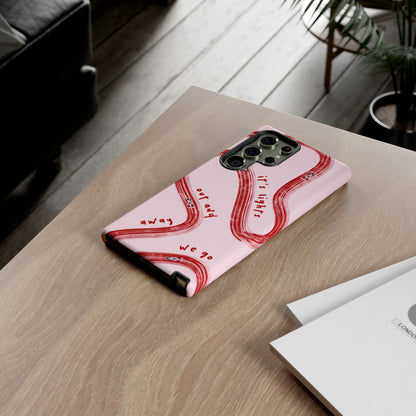 Pink and Red Lights Out F1 Phone Case Design, Trendy F1 Gift, Formula 1 Gift, Cute F1 Phone Case, Unique Formula One Phone Case