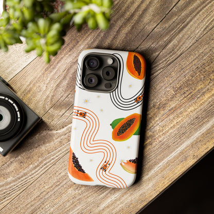 F1 McLaren and Papaya Phone Case , Trendy F1 Gift, Formula 1 Gift, Cute Fruit F1 Phone Case, Unique Phone Case