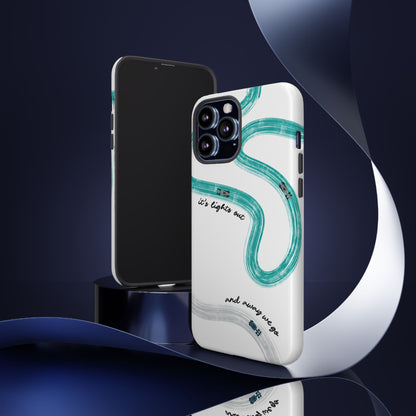 Mercedes F1 Phone Case Painted "its lights out and away we go", Trendy F1 Gift, Formula 1 Gift, Cute F1 Phone Case