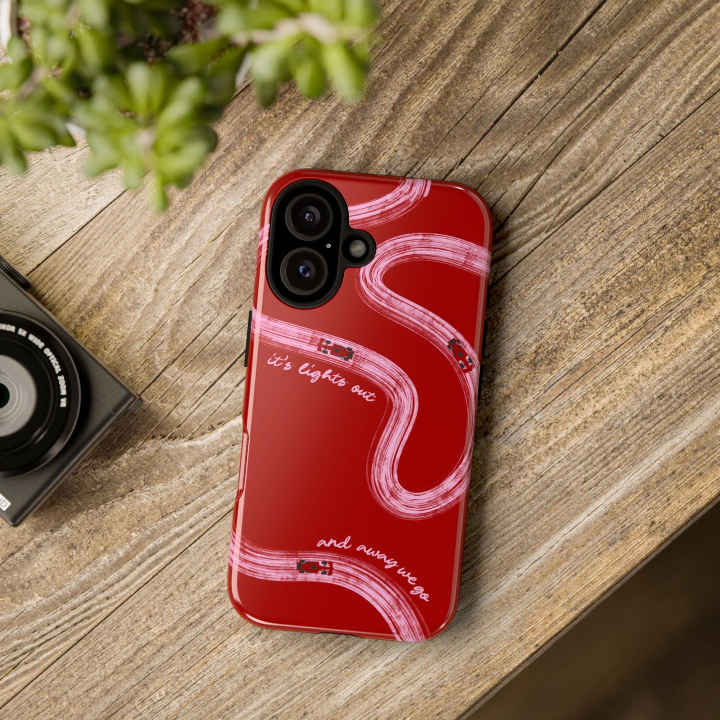 Red and Pink Lights Out F1 Phone Case Design, Trendy F1 Gift, Formula 1 Gift, Cute F1 Phone Case, Unique Formula One Phone Case