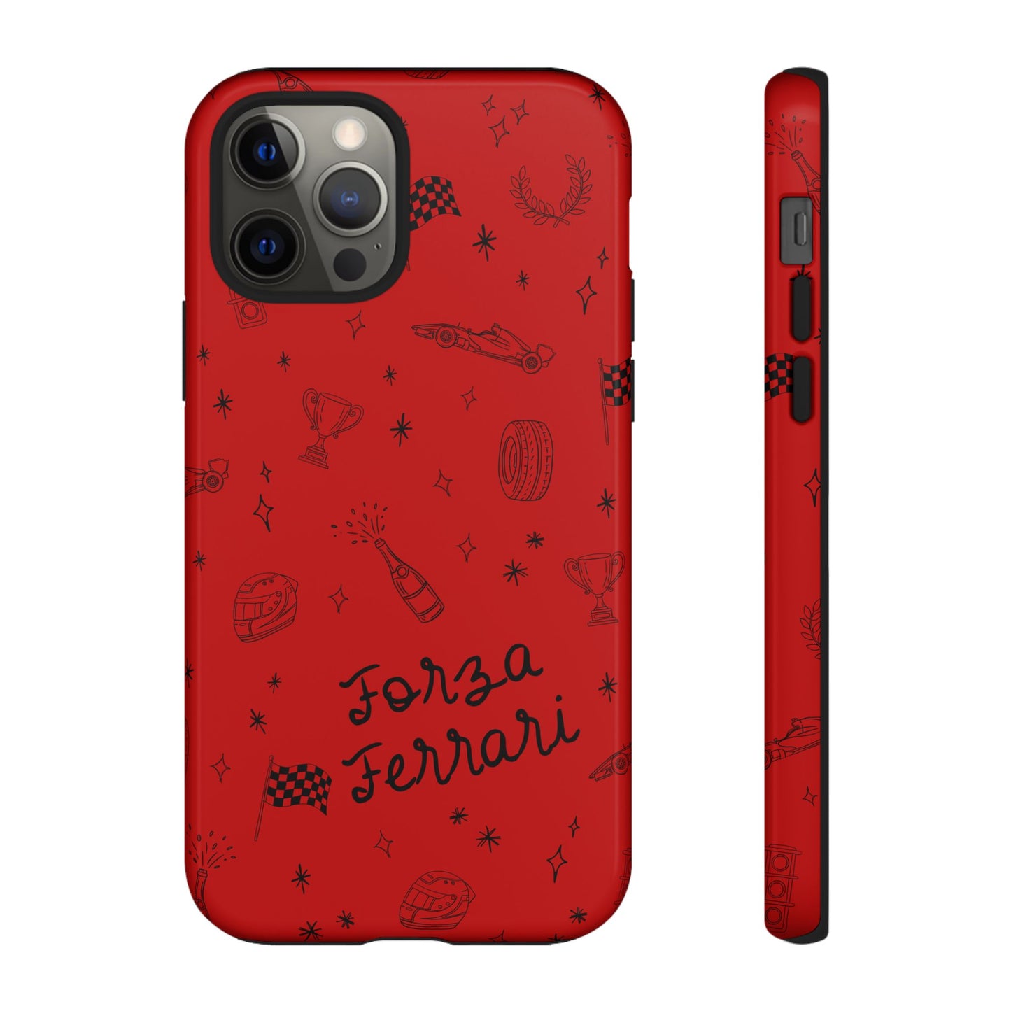 F1 Ferrari Racing Doodle "Forza Ferrari" F1 Phone Case Design