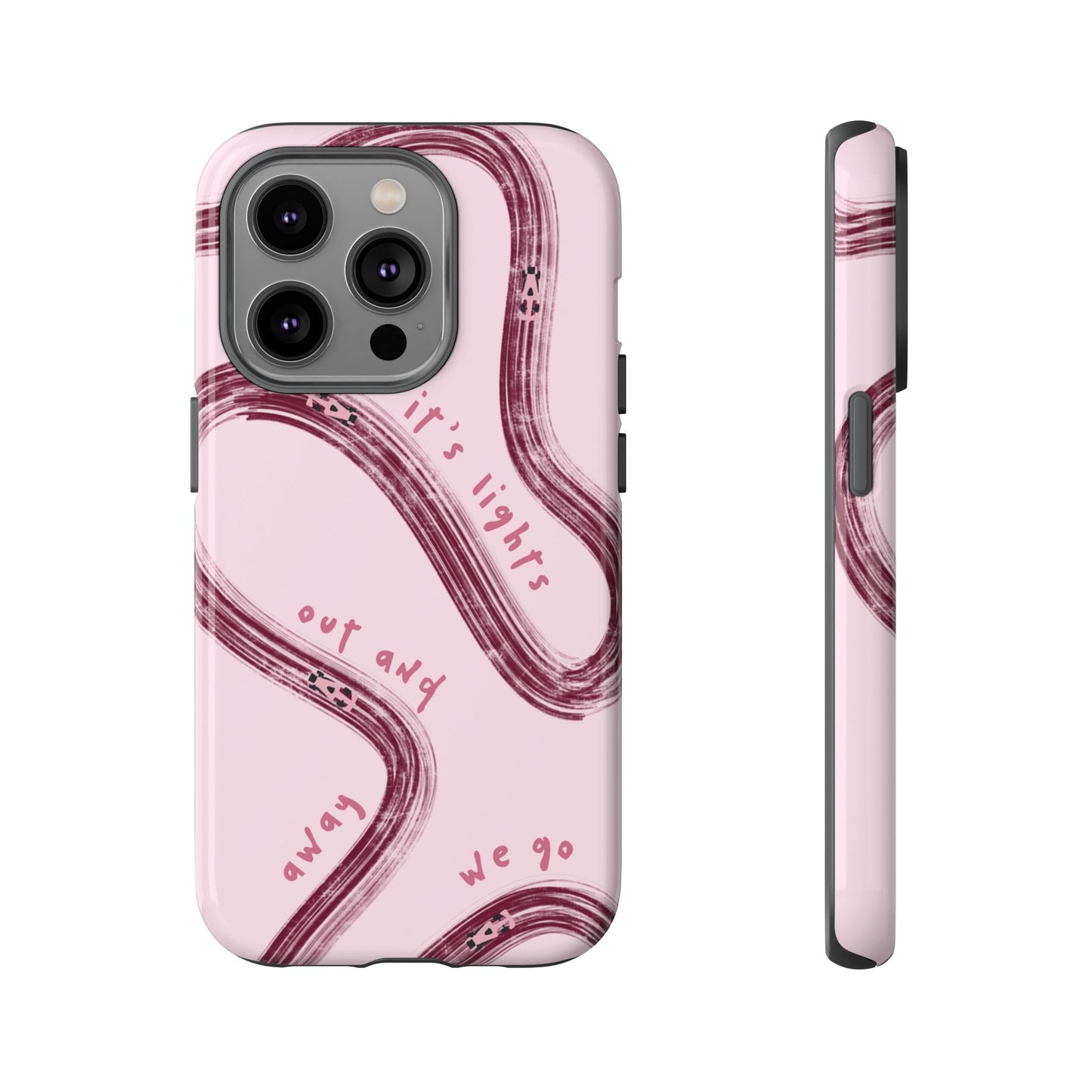 Pink Lights Out F1 Phone Case Design, Trendy F1 Gift, Formula 1 Gift, Cute F1 Phone Case, Unique Formula One Phone Case