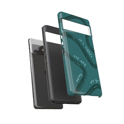 Teal Lights Out F1 Phone Case Design, Trendy F1 Gift, Formula 1 Gift, Cute F1 Phone Case, Unique Formula One Phone Case