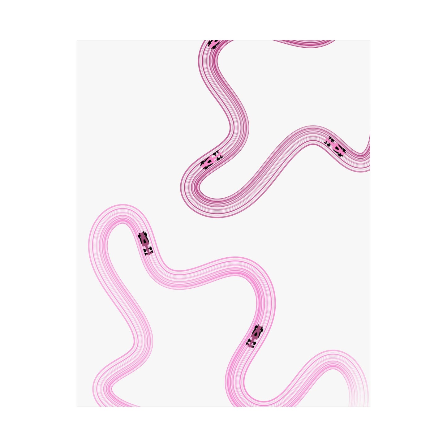 Pink F1 Matte Vertical Poster | Formula 1 Art Print (US SIZING)