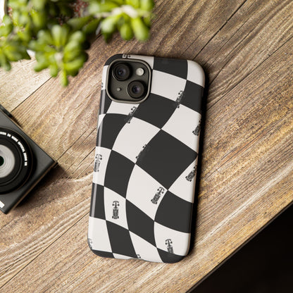 F1 Phone Case Black and White Checkered Design, Trendy F1 Gift, Formula 1 Gift, Cute F1 Phone Case, Unique Formula One Phone Case