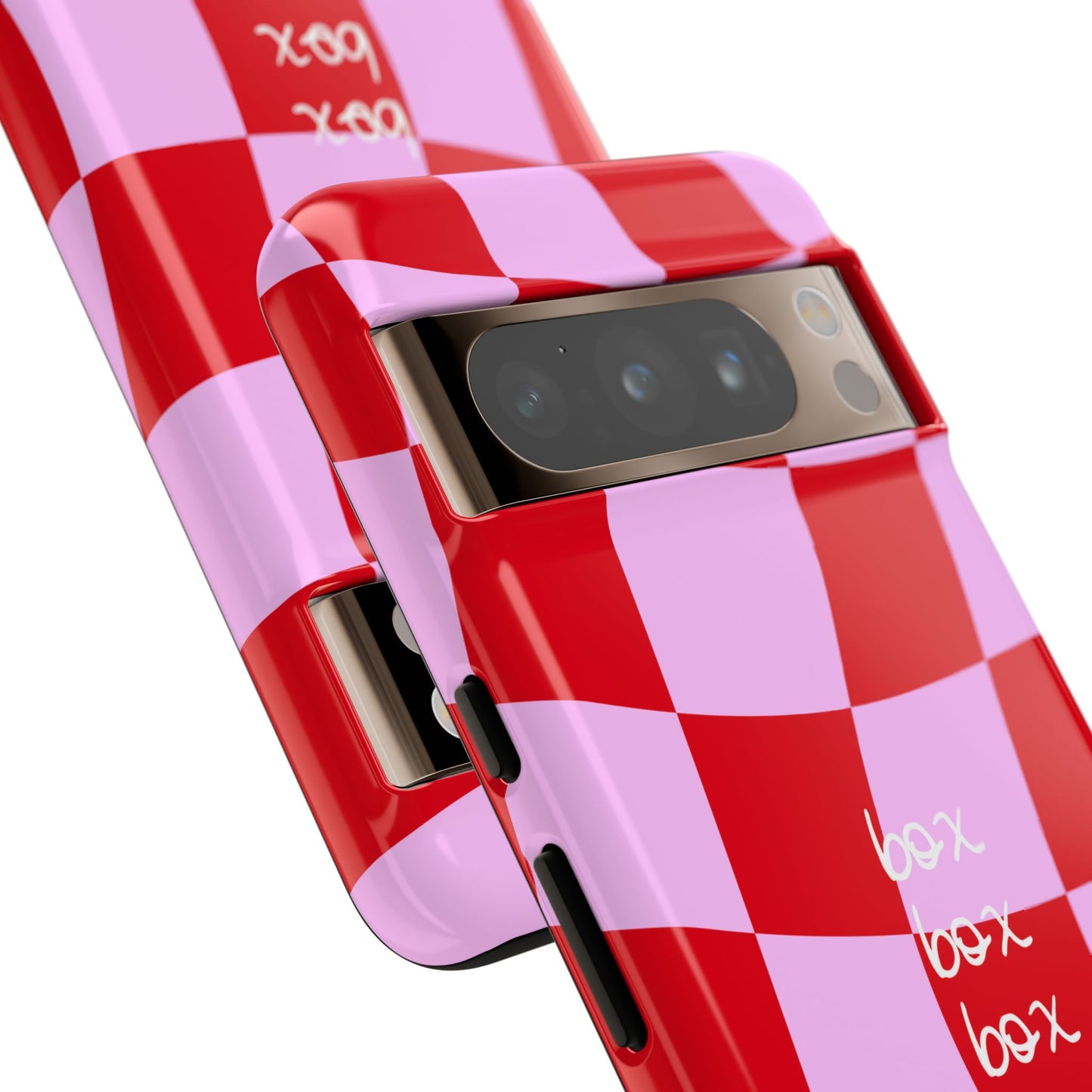 Pink and Red Checkered F1 Phone Case, Box Box Box F1 Phone Case