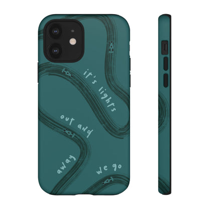Teal Lights Out F1 Phone Case Design, Trendy F1 Gift, Formula 1 Gift, Cute F1 Phone Case, Unique Formula One Phone Case