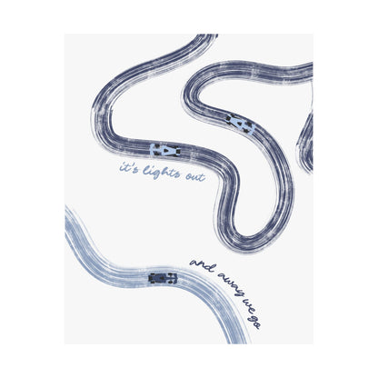 Blue F1 Matte Vertical Poster | F1 Giclée Art Print (US SIZING)