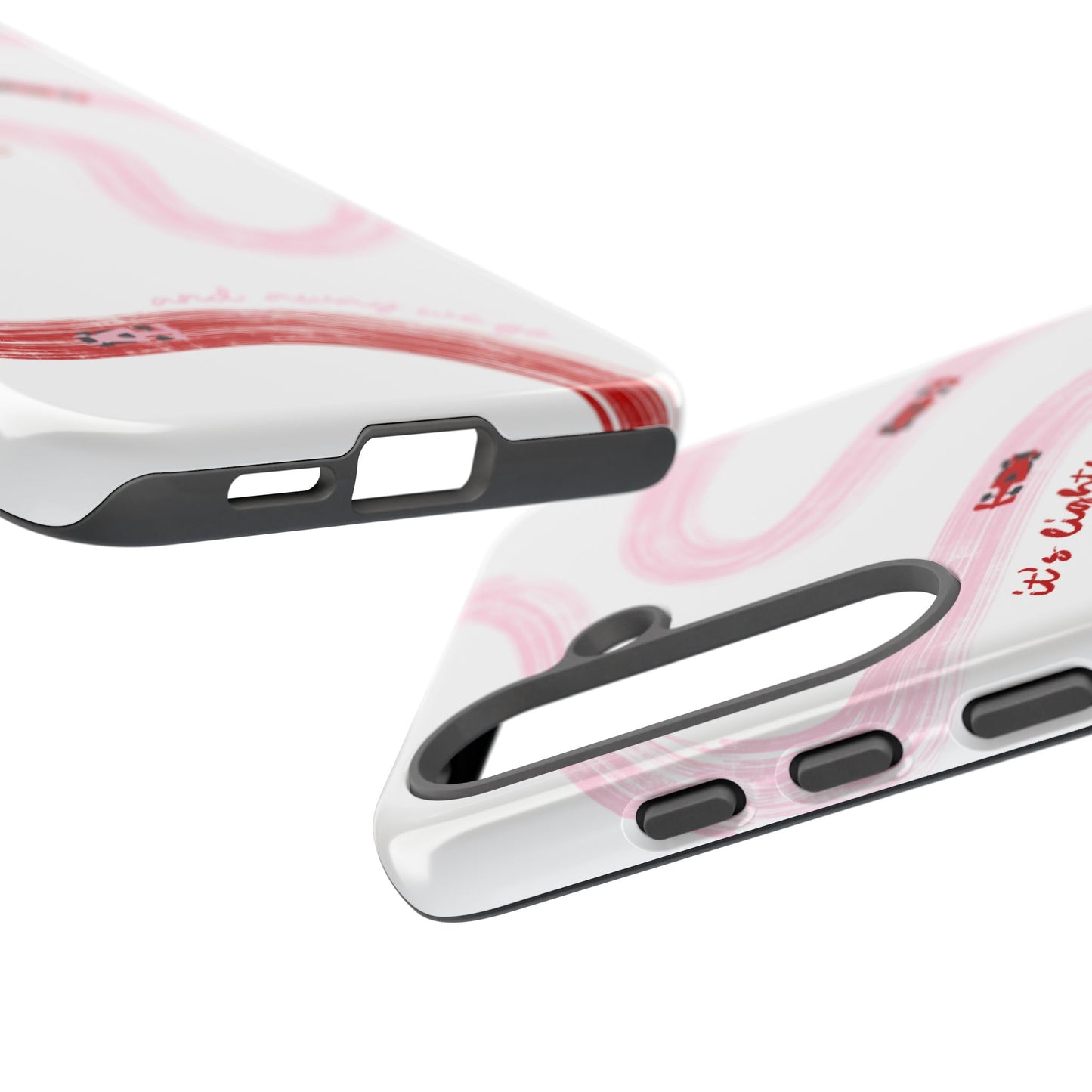 F1 Phone Case Pink and Red Painted "its lights out and away we go", Trendy F1 Gift, Formula 1 Gift, Cute F1 Phone Case, Unique Phone Case