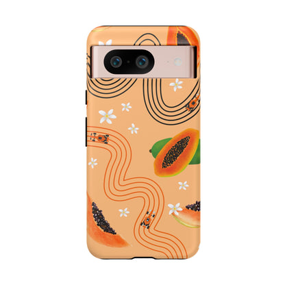 Orange F1 McLaren and Papaya Phone Case, Trendy F1 Gift, Formula 1 Gift, Cute Fruit F1 Phone Case, Unique Phone Case