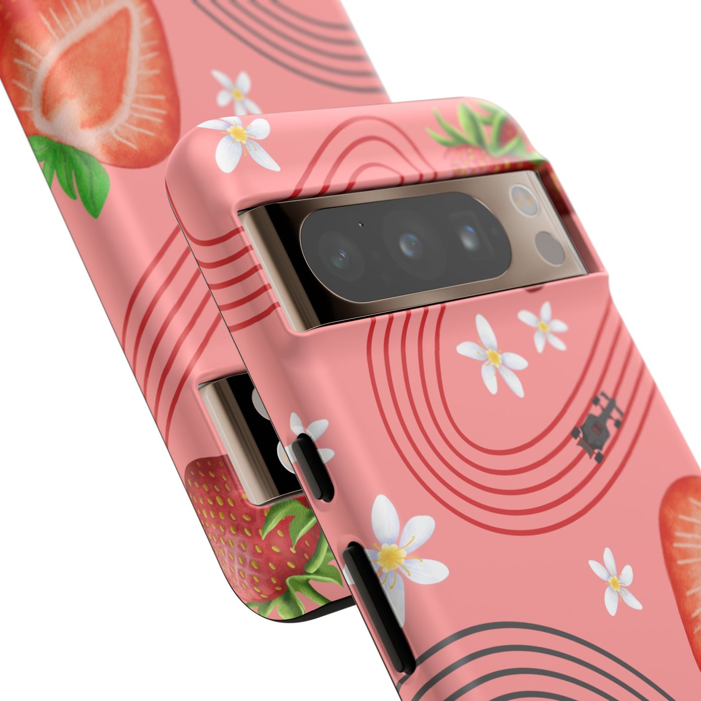 Red F1 Audi and Strawberries Phone Case, Trendy F1 Gift, Formula 1 Gift, Cute Fruit F1 Phone Case, Unique Phone Case
