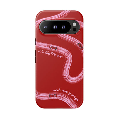 Red and Pink Lights Out F1 Phone Case Design, Trendy F1 Gift, Formula 1 Gift, Cute F1 Phone Case, Unique Formula One Phone Case