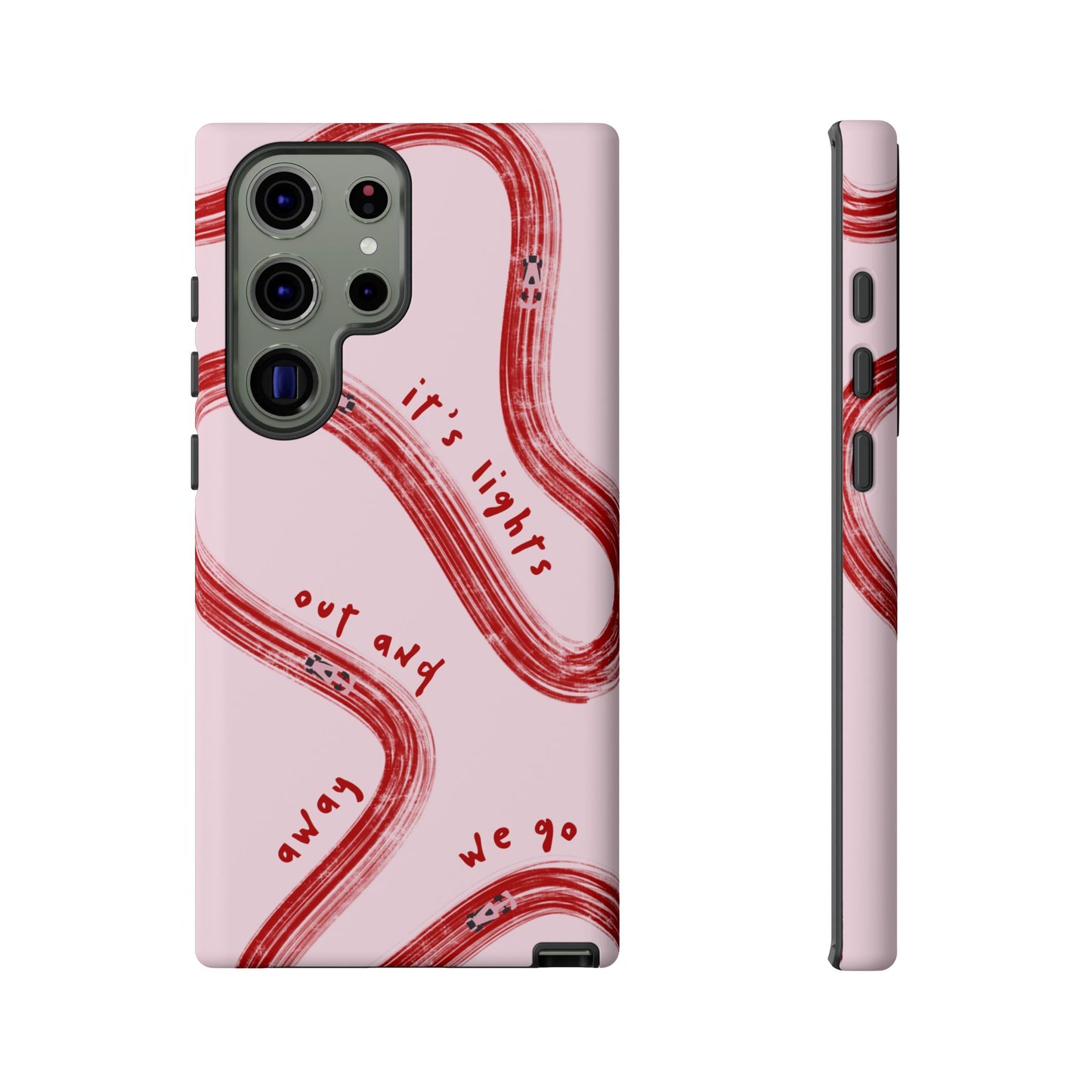 Pink and Red Lights Out F1 Phone Case Design, Trendy F1 Gift, Formula 1 Gift, Cute F1 Phone Case, Unique Formula One Phone Case