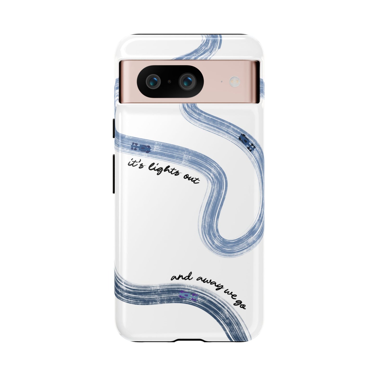 F1 Phone Case Blue Painted "its lights out and away we go", Trendy F1 Gift, Formula 1 Gift, Cute F1 Phone Case, Gift for F1 Fans