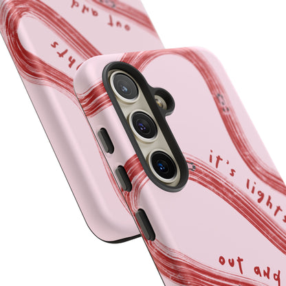 Pink and Red Lights Out F1 Phone Case Design, Trendy F1 Gift, Formula 1 Gift, Cute F1 Phone Case, Unique Formula One Phone Case