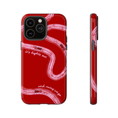 Red and Pink Lights Out F1 Phone Case Design, Trendy F1 Gift, Formula 1 Gift, Cute F1 Phone Case, Unique Formula One Phone Case