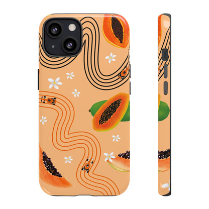 Orange F1 McLaren and Papaya Phone Case, Trendy F1 Gift, Formula 1 Gift, Cute Fruit F1 Phone Case, Unique Phone Case