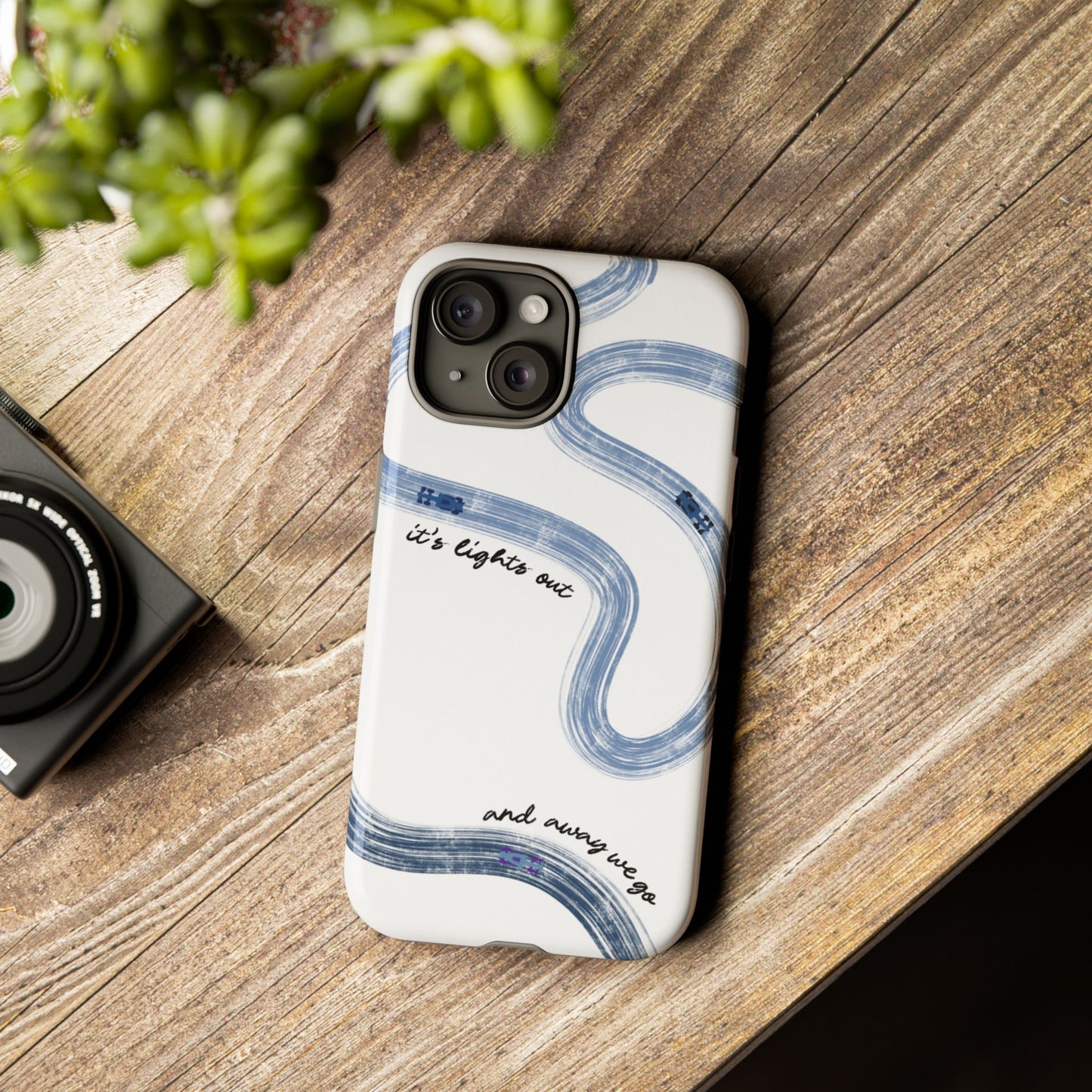 F1 Phone Case Blue Painted "its lights out and away we go", Trendy F1 Gift, Formula 1 Gift, Cute F1 Phone Case, Gift for F1 Fans