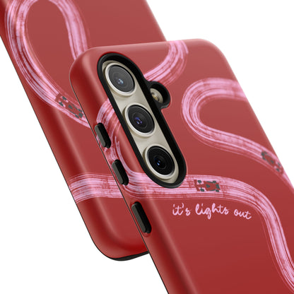 Red and Pink Lights Out F1 Phone Case Design, Trendy F1 Gift, Formula 1 Gift, Cute F1 Phone Case, Unique Formula One Phone Case