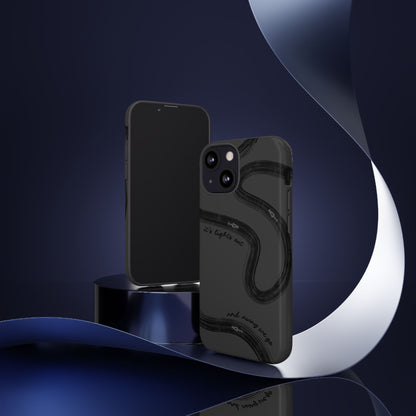 F1 Phone Case Monochrome Black Painted "its lights out and away we go", Trendy F1 Gift, Formula 1 Gift, Cute F1 Phone Case, Phone Case