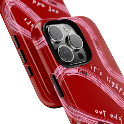 Red and Pink Lights Out F1 Phone Case Design, Trendy F1 Gift, Formula 1 Gift, Cute F1 Phone Case, Unique Formula One Phone Case