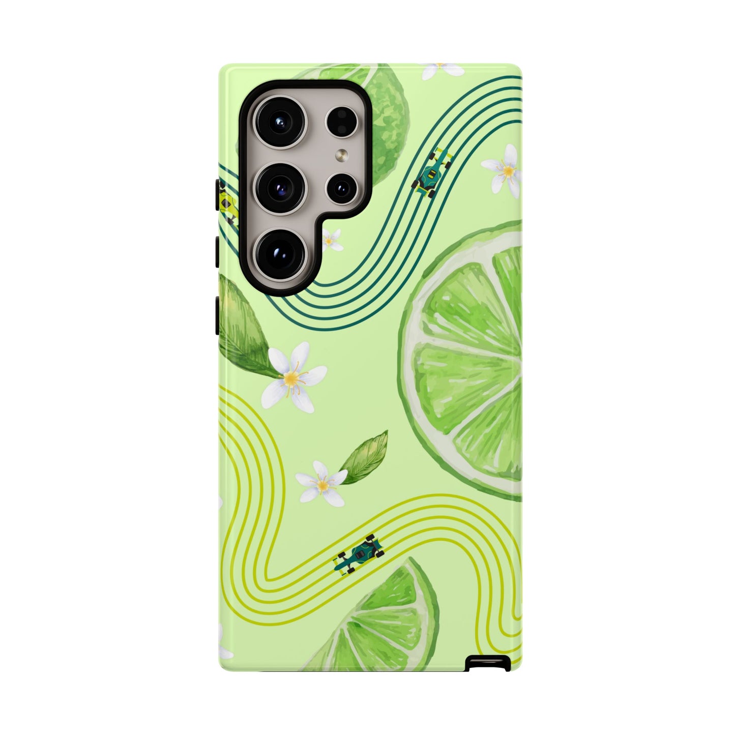Green F1 Aston Martin and Lime Phone Case, Trendy F1 Gift, Formula 1 Gift, Cute Fruit F1 Phone Case, Unique Phone Case