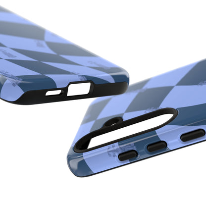 F1 Phone Case Blue Checkerboard Design, Trendy F1 Gift, Formula 1 Gift, Cute F1 Phone Case, Unique Formula One Phone Case