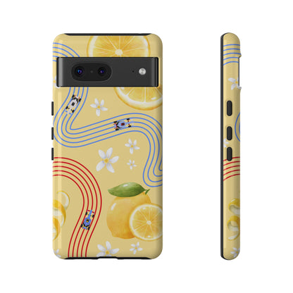 Yellow F1 Racing Bulls and Lemons Phone Case, Trendy F1 Gift, Formula 1 Gift, Cute Fruit F1 Phone Case, Unique Phone Case