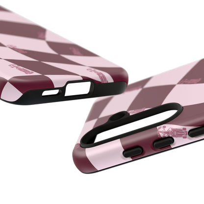 F1 Phone Case Pink Checkered Design, Trendy F1 Gift, Formula 1 Gift, Cute F1 Phone Case, Unique Formula One Phone Case