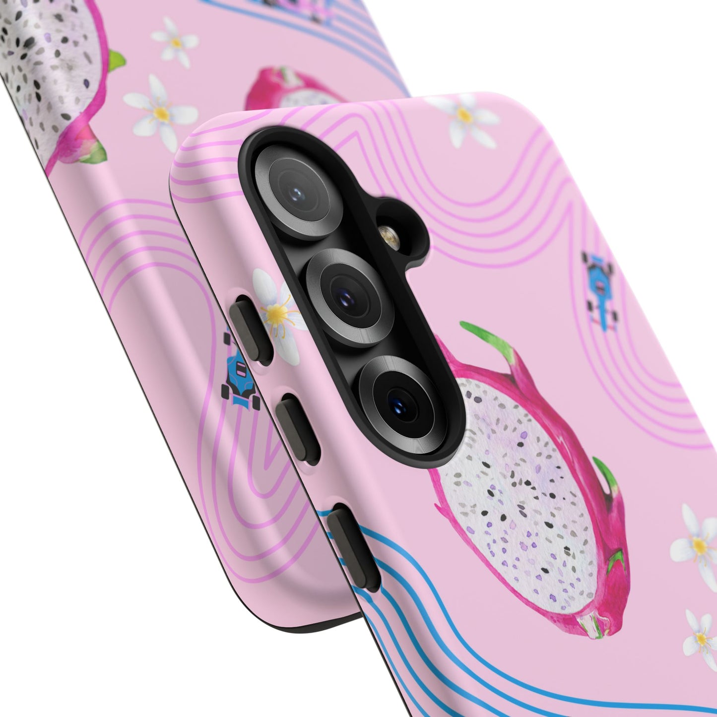 Pink F1 Alpine and Dragonfruit Phone Case, Trendy F1 Gift, Formula 1 Gift, Cute Fruit F1 Phone Case, Unique Phone Case