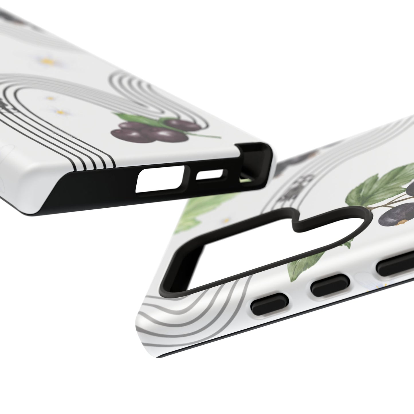 F1 Cadillac and Black Currants Phone Case, Trendy F1 Gift, Formula 1 Gift, Cute Fruit F1 Phone Case, Unique Phone Case