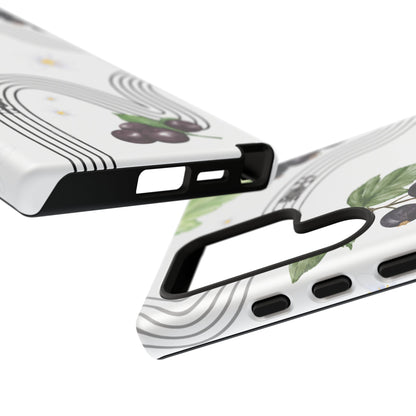 F1 Cadillac and Black Currants Phone Case, Trendy F1 Gift, Formula 1 Gift, Cute Fruit F1 Phone Case, Unique Phone Case