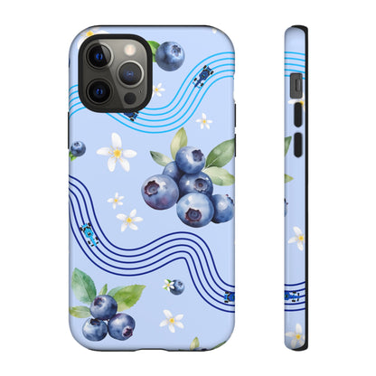 Blue F1 Williams and Blueberries Phone Case, Trendy F1 Gift, Formula 1 Gift, Cute Fruit F1 Phone Case, Unique Phone Case