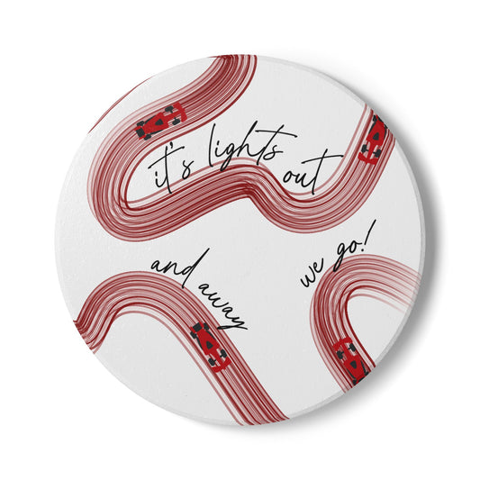 Ferrari Red F1 Ceramic Coaster