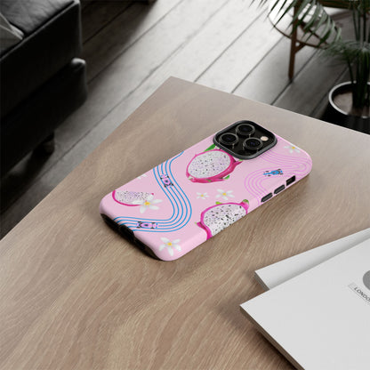 Pink F1 Alpine and Dragonfruit Phone Case, Trendy F1 Gift, Formula 1 Gift, Cute Fruit F1 Phone Case, Unique Phone Case